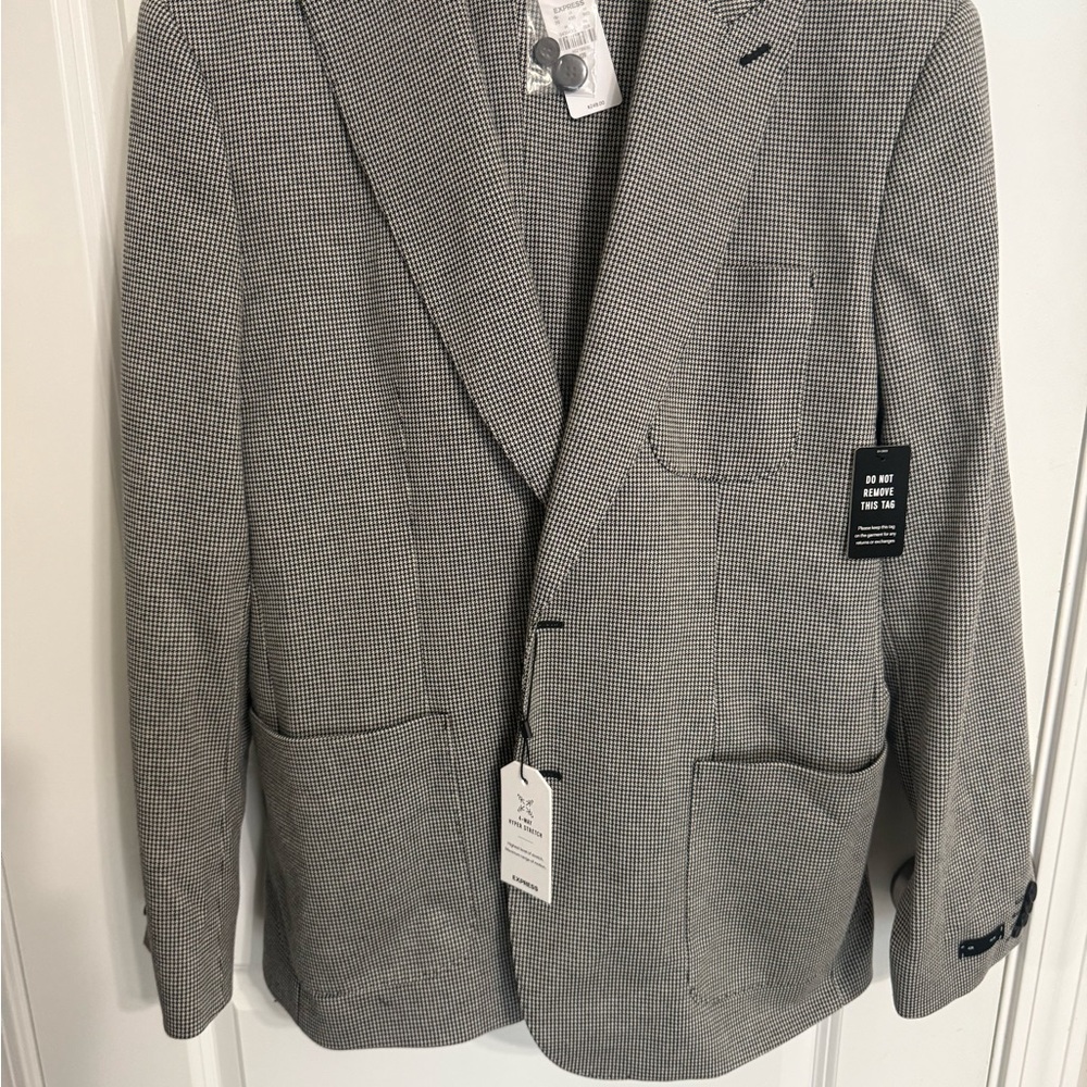 Express 2 piece flannel stretch suit